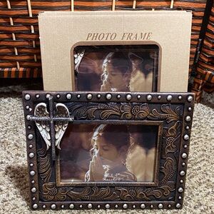 Western Cross & Rustic Studded Photo Frame Bundle 4x6